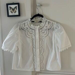 Sezane blouse with lace